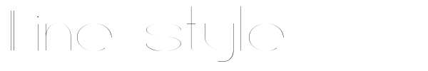 Line style font preview